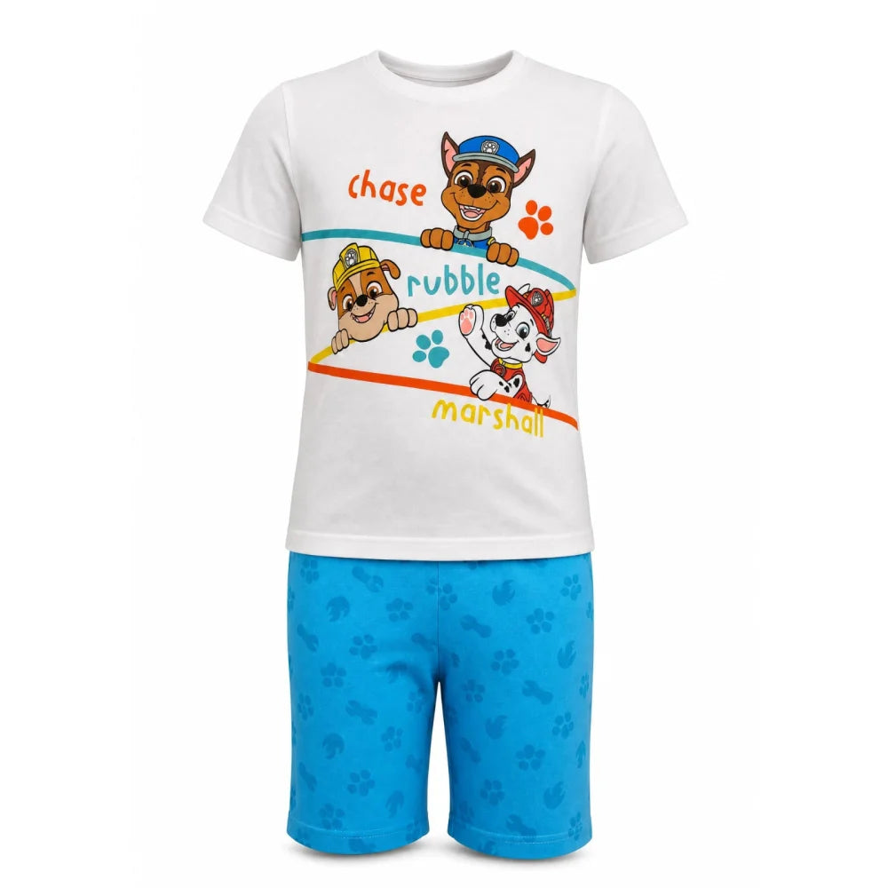 Paw Patrol Chase Kinder Jungen Schlafanzug Pyjama kurz Nachtwäsche 98-128 - WS-Trend.de