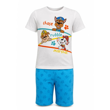 Paw Patrol Chase Kinder Jungen Schlafanzug Pyjama kurz Nachtwäsche 98-128 - WS-Trend.de