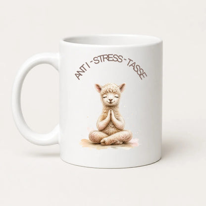 Anti-Stress-Tasse Alpaka Aquarell 325 ml Keramik Geschenk - WS-Trend.de