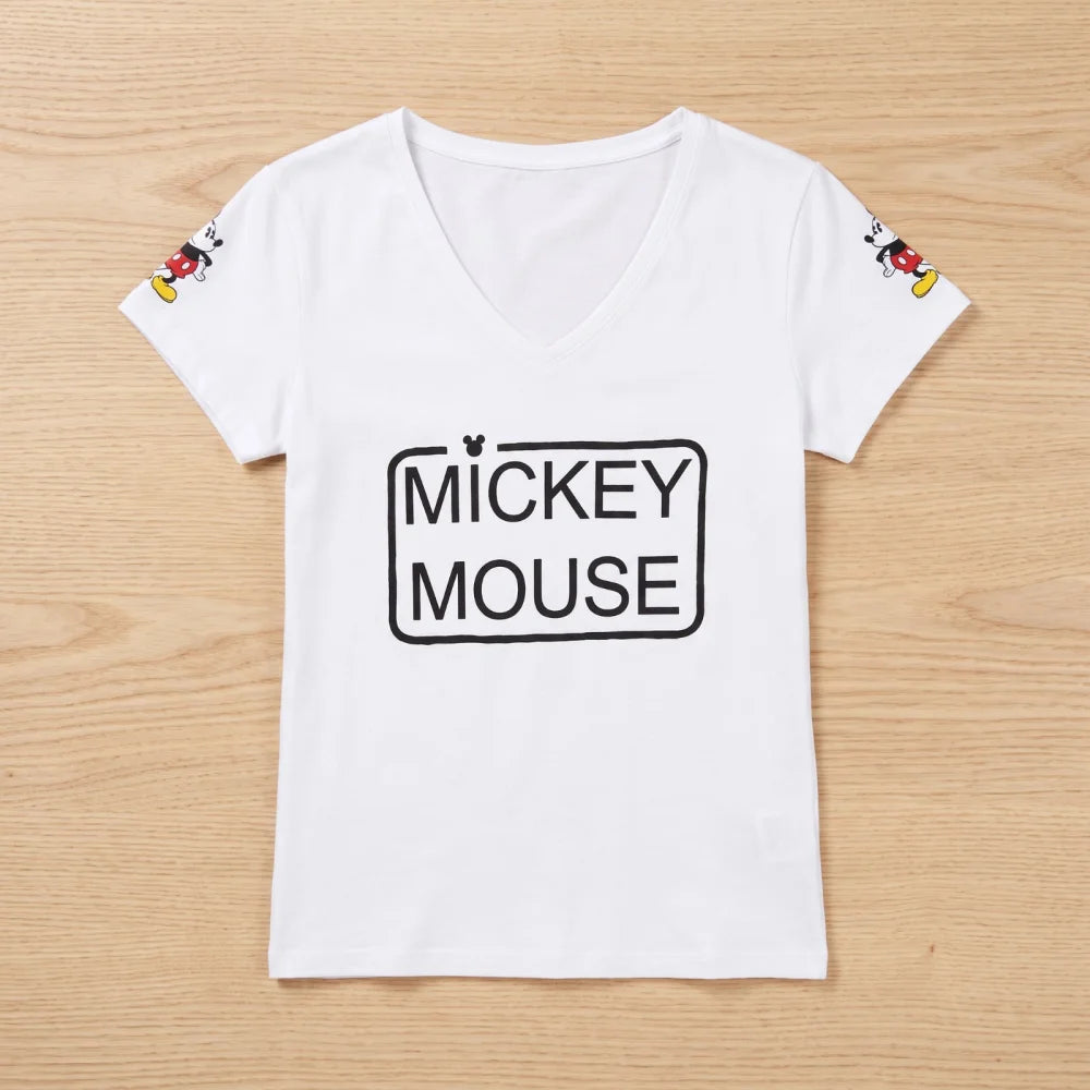 Print-Shirt Disney Mickey Maus Damen kurzarm Shirt T-Shirt Gr. S-XL 100% Baumwolle - WS-Trend.de