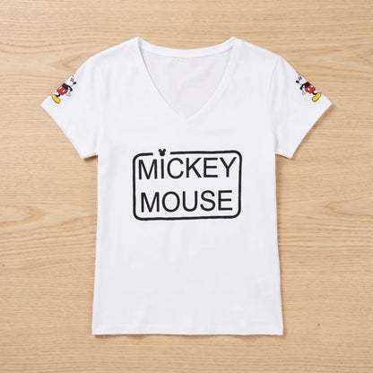 Print-Shirt Disney Mickey Maus Damen kurzarm Shirt T-Shirt Gr. S-XL 100% Baumwolle - WS-Trend.de