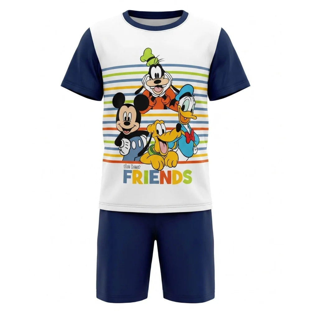 Disney Mickey Maus Goofy Donald Duck Kinder Jugend Schlafanzug Pyjama 98-128 - WS-Trend.de