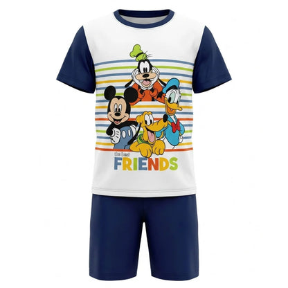 Disney Mickey Maus Goofy Donald Duck Kinder Jugend Schlafanzug Pyjama 98-128 - WS-Trend.de