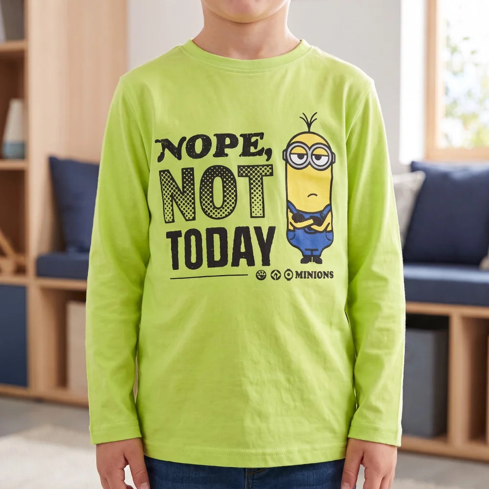 Print-Shirt Minions Die Kinder Jungen langarm Shirt Langarmshirt Gr. 104-134 - WS-Trend.de