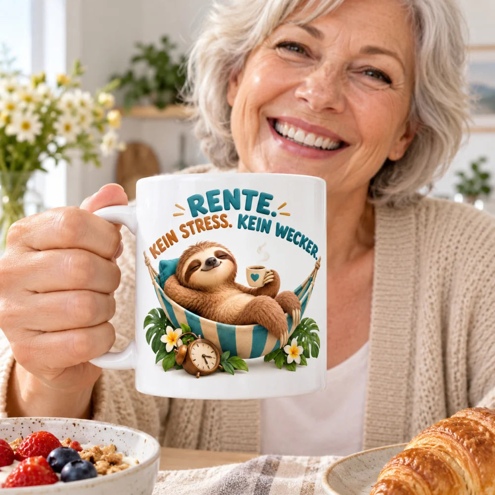 WS-Trend Rente Tasse Keramik 330 ml Spruch Geschenk 10 Motive zur Wahl - WS-Trend.de