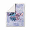 Disney Stitch und Angel Flanell-Kuscheldecke 120x150 cm, Blumenmotiv
