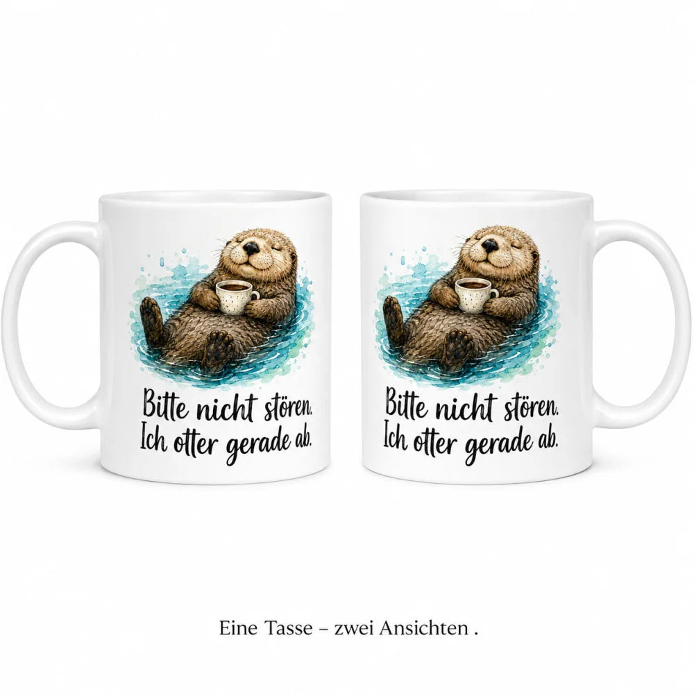 Otter Anti-Stress-Tasse - Geschenkidee mit Spruch - aus Keramik 330 ml - WS-Trend.de