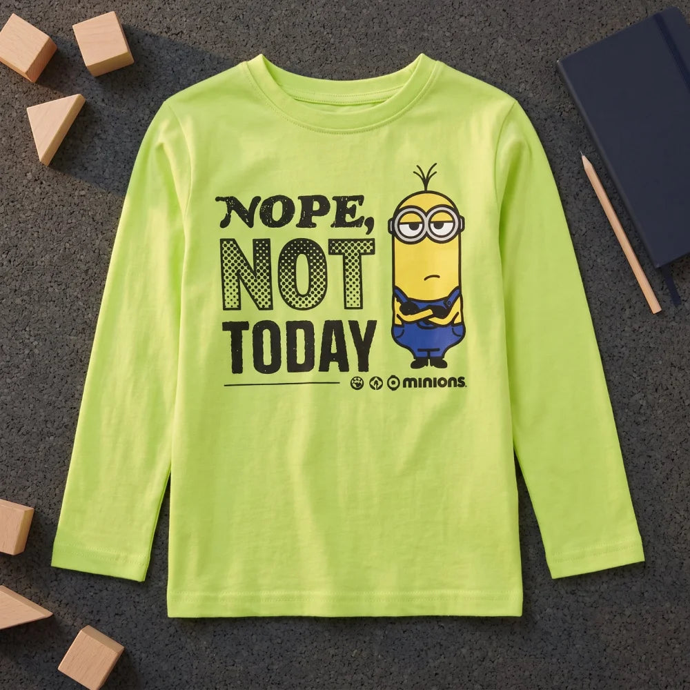 Print-Shirt Minions Die Kinder Jungen langarm Shirt Langarmshirt Gr. 104-134 - WS-Trend.de
