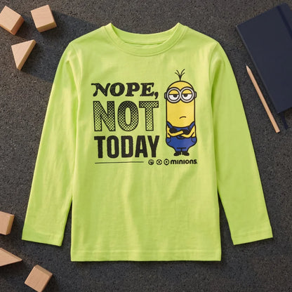 Print-Shirt Minions Die Kinder Jungen langarm Shirt Langarmshirt Gr. 104-134 - WS-Trend.de