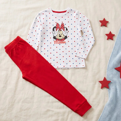 Schlafanzug Disney Minnie Maus Mädchen Kinder Pyjama lang - WS-Trend.de