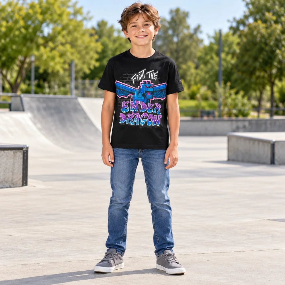 Minecraft Enderdrache T-Shirt schwarz - WS-Trend.de