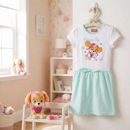 Paw Patrol Skye der Flughund Kinder kurzarm Kleid Sommerkleid 98 -128 Baumwolle - WS-Trend.de