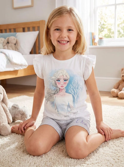 Disney Die Eiskönigin Kinder kurzarm Schlafanzug Pyjama 104 - 134 baumwolle NEU - WS-Trend.de