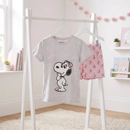Peanuts Snoopy Kinder Mädchen Pyjama Schlafanzug Gr. 92-128 - WS-Trend.de