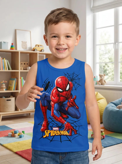 Marvel Spiderman Kinder Jungen T-Shirt Shirt Tanktop Gr. 98 bis 128 Baumwolle - WS-Trend.de