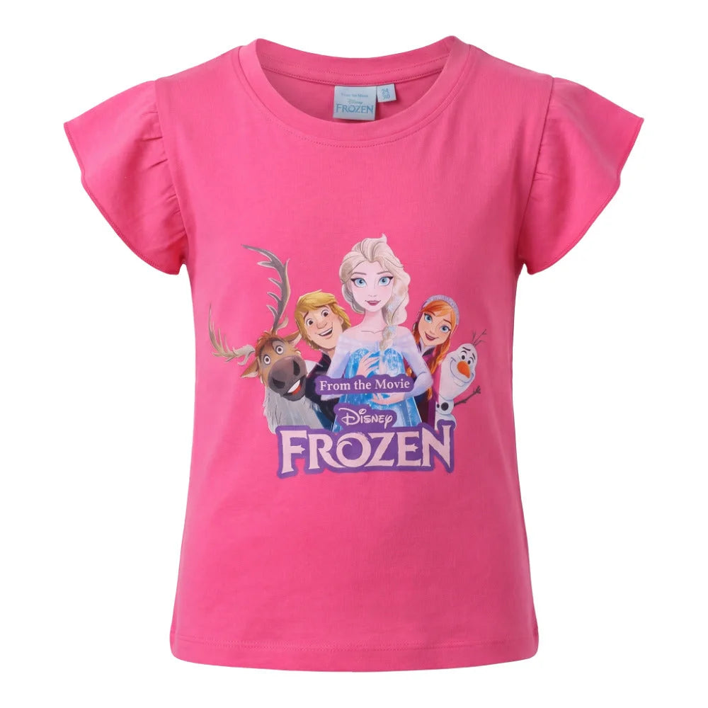 Disney Die Eiskönigin Kinder Mädchen T-Shirt Kurzarm Shirt Gr. 98-128 Baumwolle - WS-Trend.de