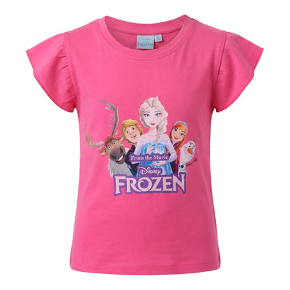 Disney Die Eiskönigin Kinder Mädchen T-Shirt Kurzarm Shirt Gr. 98-128 Baumwolle - WS-Trend.de
