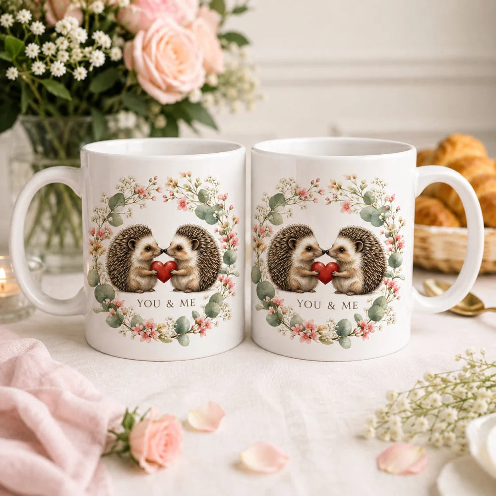 Liebestasse Tiermotiv - Kaffeetasse Geschenk fuer Partner 330 ml weiss - WS-Trend.de