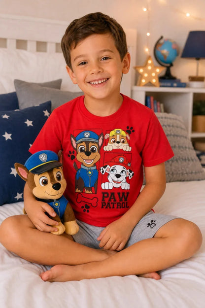 Paw Patrol Kinder kurzarm Schlafanzug Pyjama Shirt Shorts Gr. 98-128 - WS-Trend.de