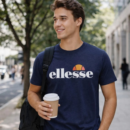 Ellesse Herren Kurzarm T-Shirt Shirt Blau oder Schwarz S-XXL - WS-Trend.de