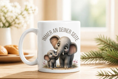 Immer an deiner Seite Tasse 325 ml Keramik Tiermotiv Geschenkidee Bunt - WS-Trend.de