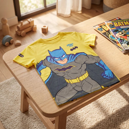 DC Comics Batman T-Shirt Kurzarm Kinder Shirt Gr.128 100% Baumwolle - WS-Trend.de