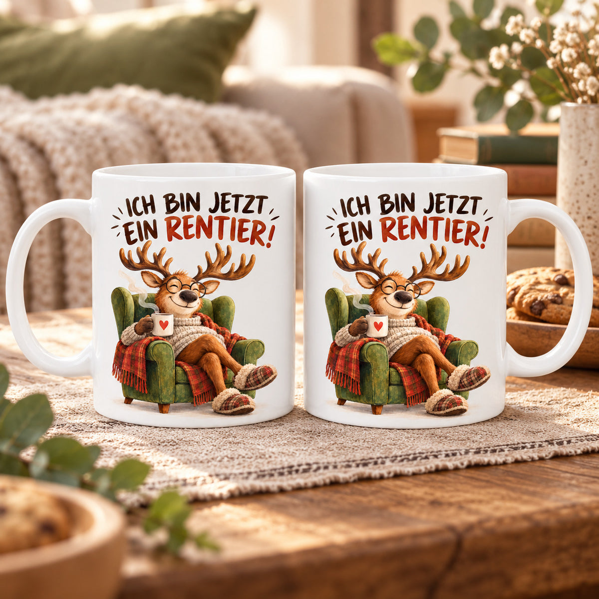 Rententasse mit Spruch Keramik 330ml Geschenk zum Ruhestand beidseitig