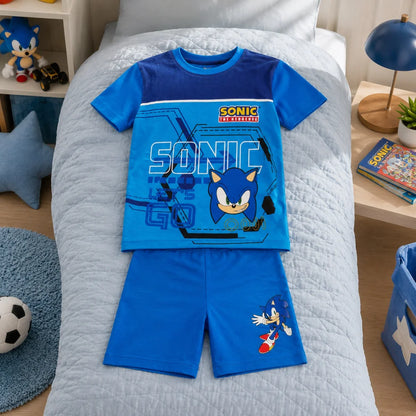 Sonic The Hedgehog Kinder Sommerset Shorts plus T-Shirt Gr. 98 Baumwolle - WS-Trend.de