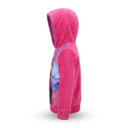 Disney Die Eiskönigin Elsa & Anna Kinder Coral-Fleece Kapuzenjacke Pink Gr. 98–128 - WS-Trend.de