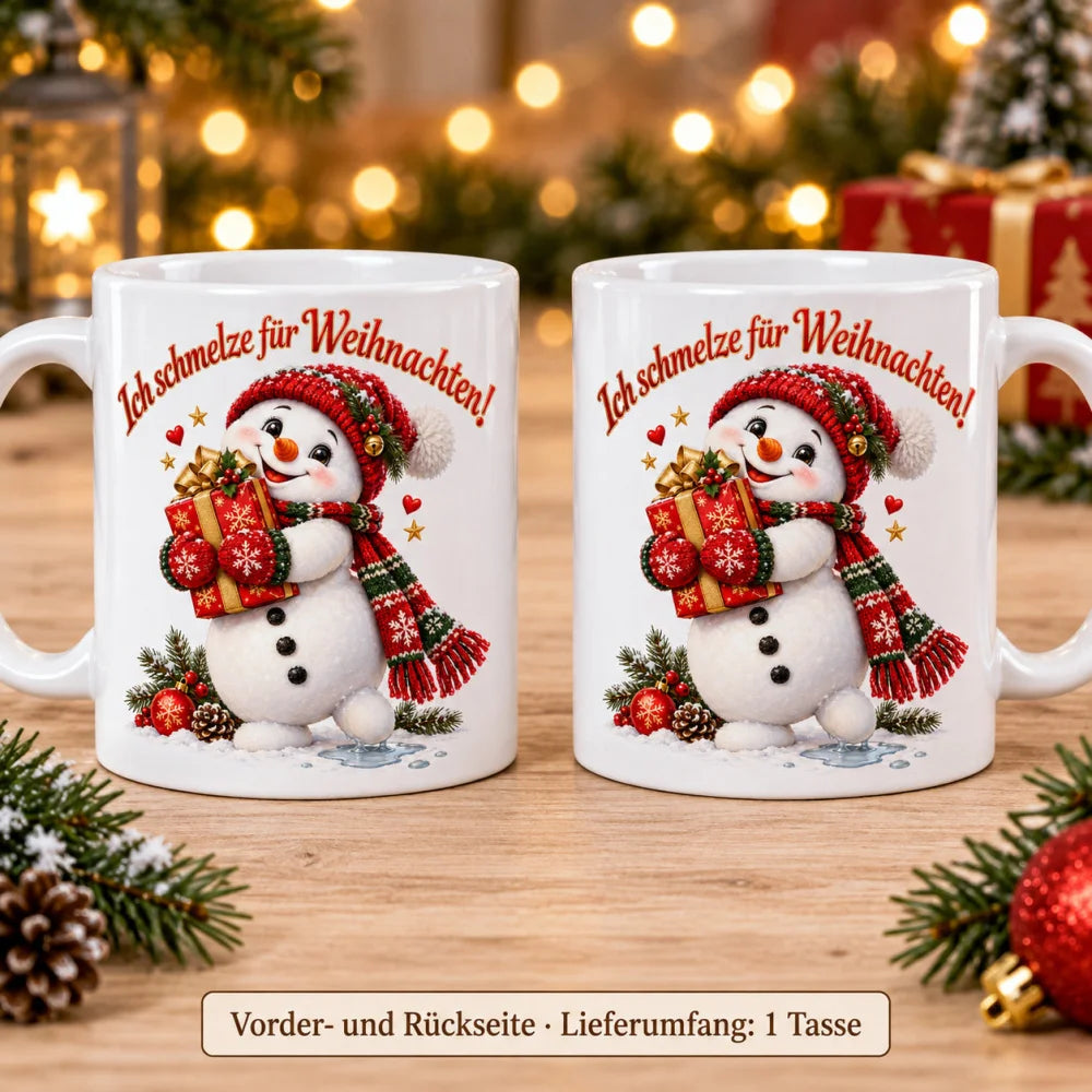 WS-Trend Ich schmelze Schneemann Tasse 330 ml Geschenktasse mit Spruch - WS-Trend.de