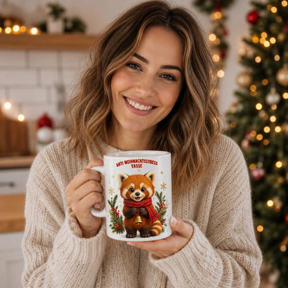 Anti Weihnachtsstress Weihnachten Tasse 325 ml – süße 3D-Tiere - WS-Trend.de