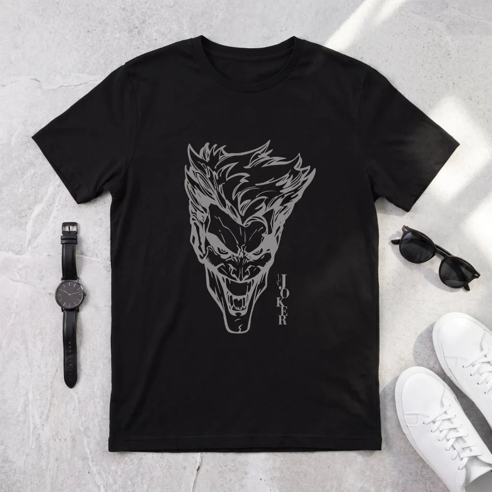 DC Comics Joker Herren Kurzarm T-Shirt Shirt Schwarz Gr. M-L 100% Baumwolle - WS-Trend.de