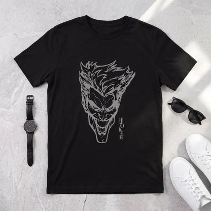 DC Comics Joker Herren Kurzarm T-Shirt Shirt Schwarz Gr. M-L 100% Baumwolle - WS-Trend.de