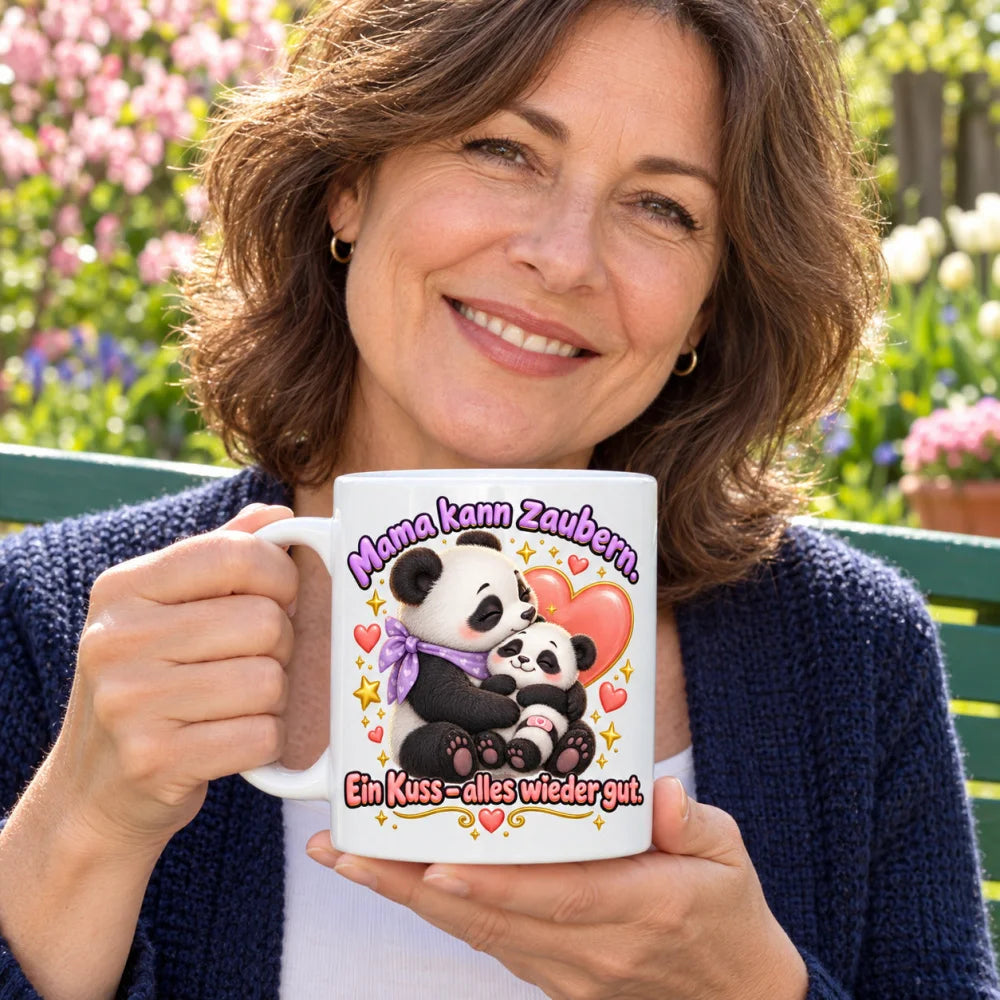WS-Trend Pandamama Kaffeetasse Keramik 330 ml Mama Geschenk mit Spruch - WS-Trend.de
