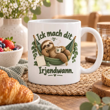 WS-Trend Berliner Faultier Tasse lustiger Spruch Keramik 330 ml witzig - WS-Trend.de