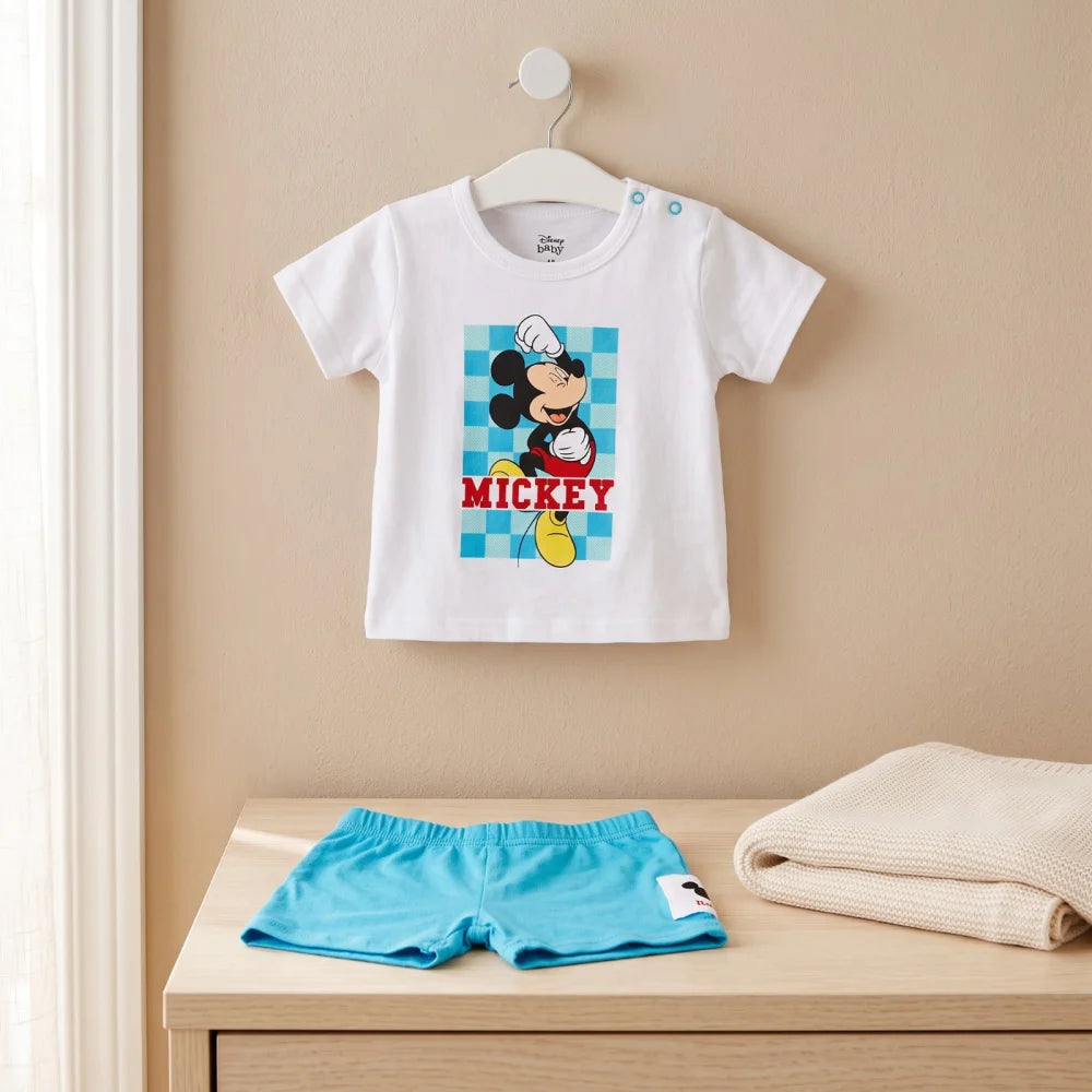 Disney Mickey Maus Baby kurzarm T-Shirt und Shorts Gr. 62 - 86 für Jungen - WS-Trend.de