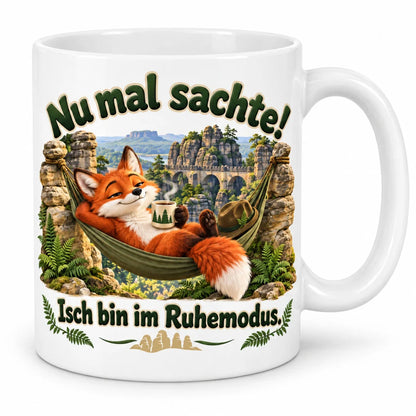 WS-Trend Bastei Fuchs Tasse sächsischer Spruch Keramik 330 ml Geschenk - WS-Trend.de