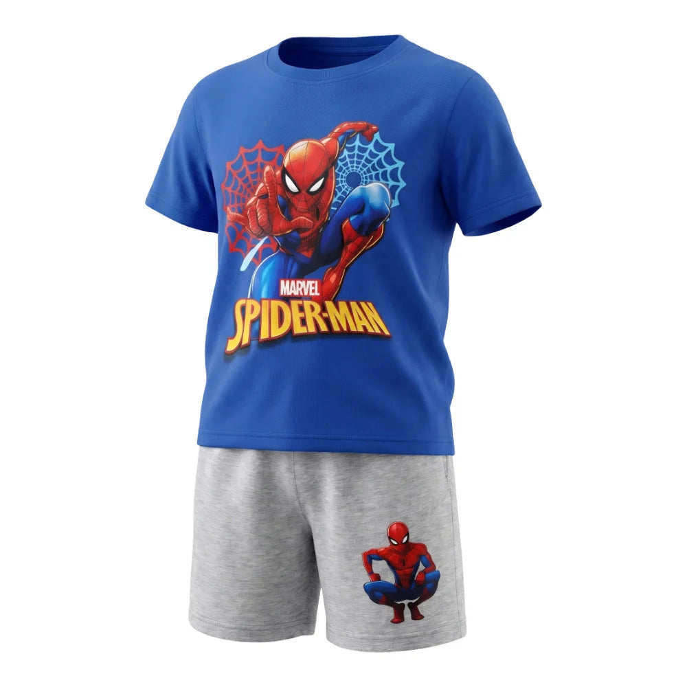 Marvel Spiderman Kinder kurz Pyjama Schlafanzug Gr. 98 bis 128 Baumwolle - WS-Trend.de