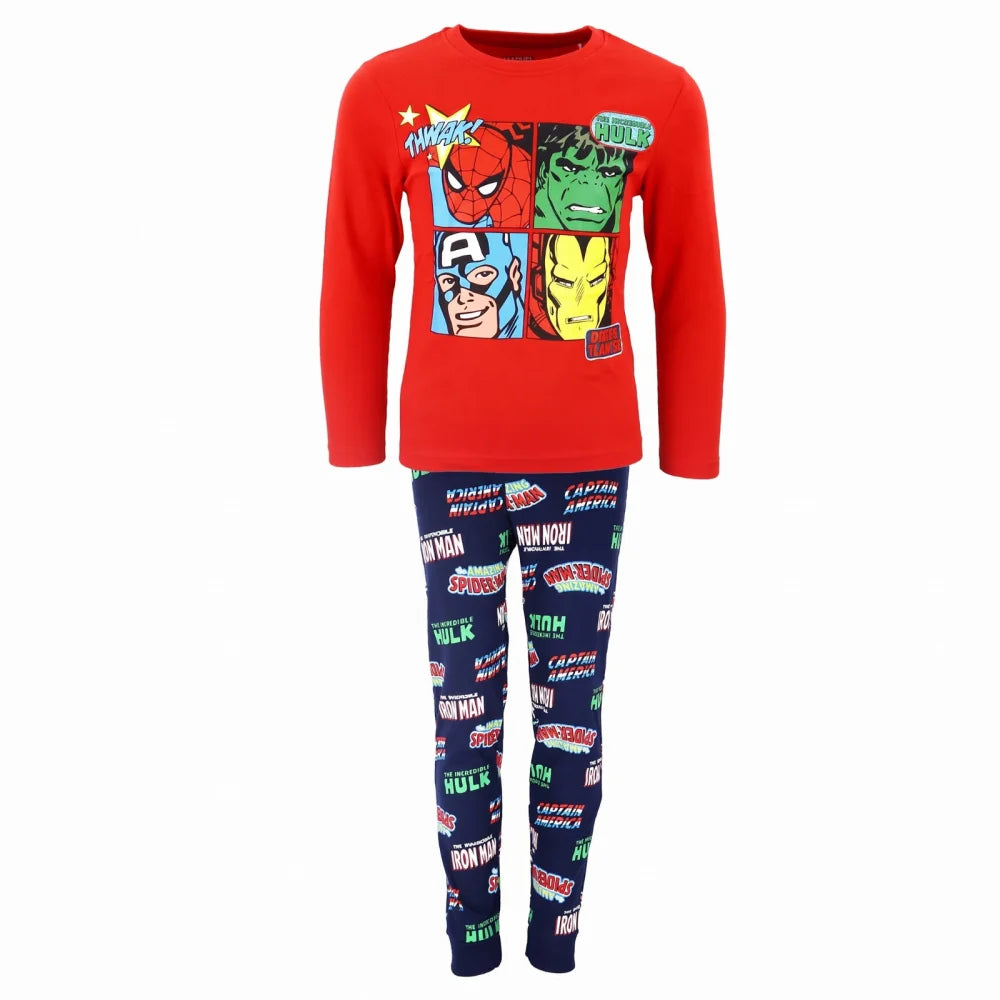Marvel Avengers Kinder Jungen Schlafanzug Pyjama lang Sleepwear Gr. 104 - WS-Trend.de