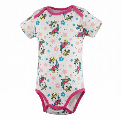 Baby 2er Pack kurzarm Body Strampler Schlafanzug Gr. 74-86 Einhorn Vogel - WS-Trend.de