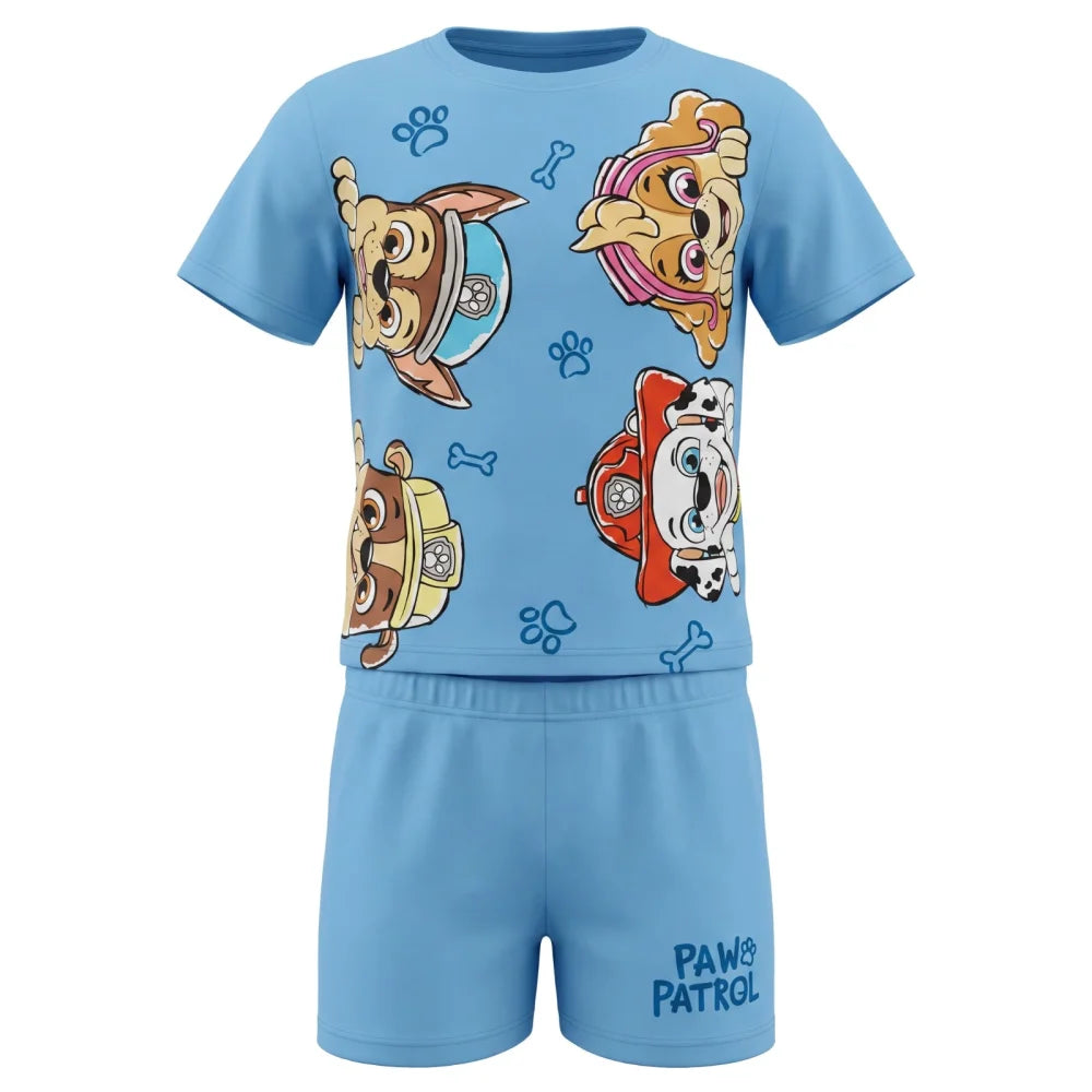 Paw Patrol Kinder Jungen kurzarm Schlafanzug Pyjama Shirt Shorts Gr. 98-128 - WS-Trend.de