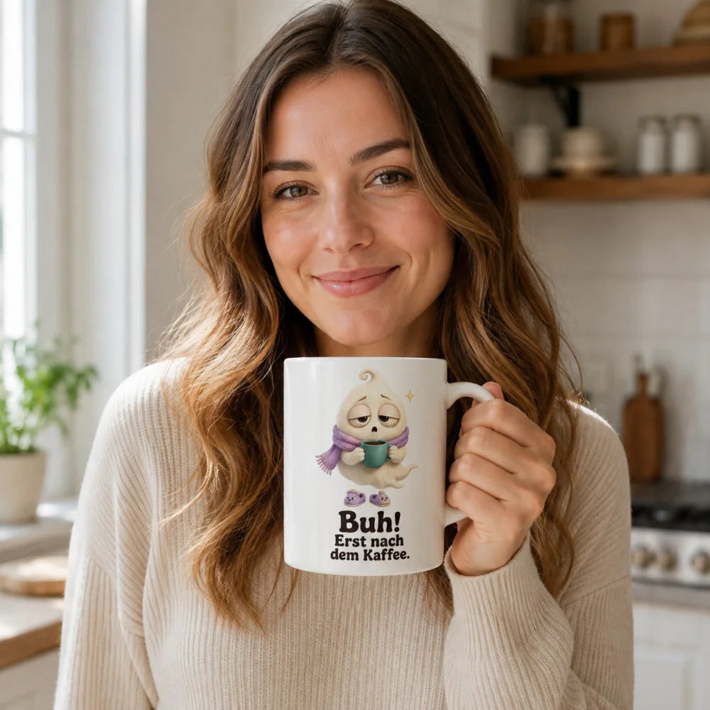 Kaffeegeist Kaffeetasse - lustiger Spruch - 330 ml beidseitig bedruckt - WS-Trend.de