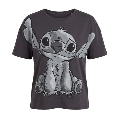 Disney Stitch Damen kurzarm Shirt T-Shirt Gr. S-XL 100% Baumwolle - WS-Trend.de