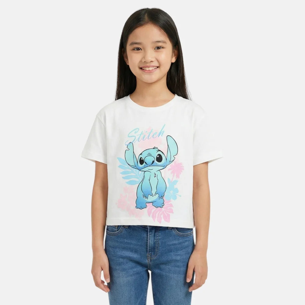 Disney Stitch Kinder Mädchen T-Shirt Kurzarm Shirt Gr. 98 bis 128 Baumwolle - WS-Trend.de