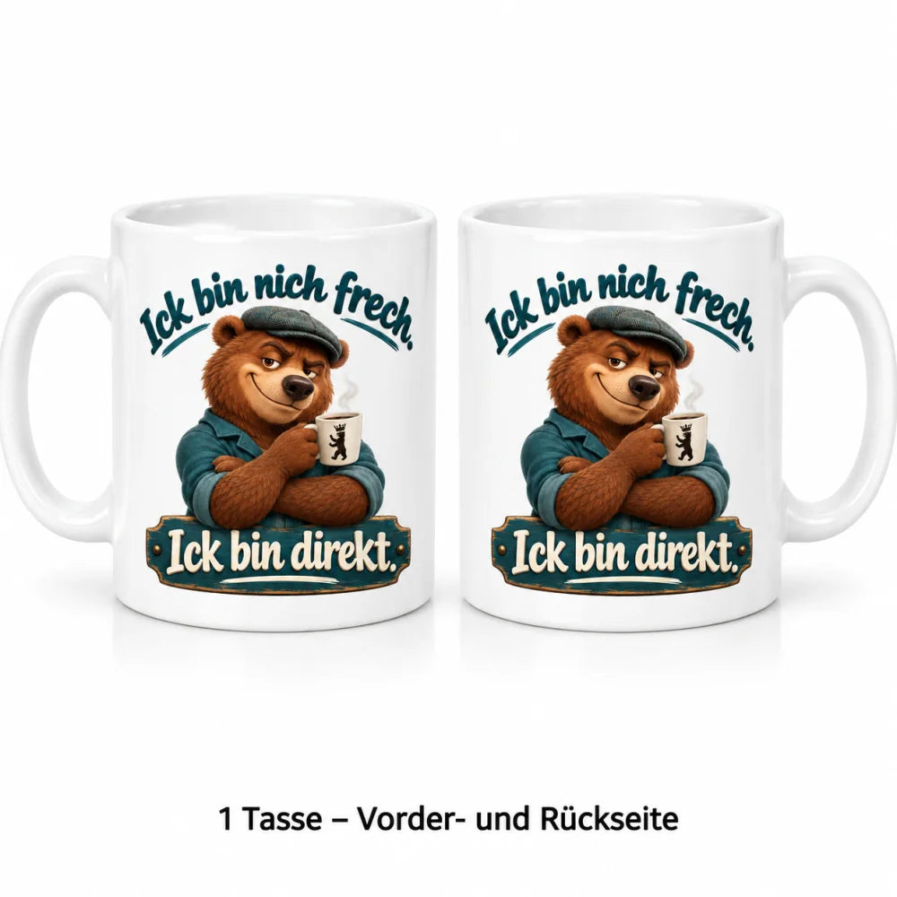 WS-Trend Berliner Bär Kaffeetasse mit Spruch Keramik 330 ml Motivtasse - WS-Trend.de