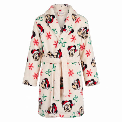 Disney Mickey & Minnie Maus Kinder Coral-Fleece Bademantel Weihnachten Gr. 98–128 - WS-Trend.de