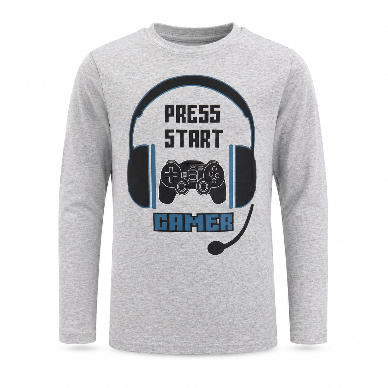 Print-Shirt Fashion UK Gamer Spieler Kinder Jungen langarm Shirt Langarmshirt Gr. 116 -152