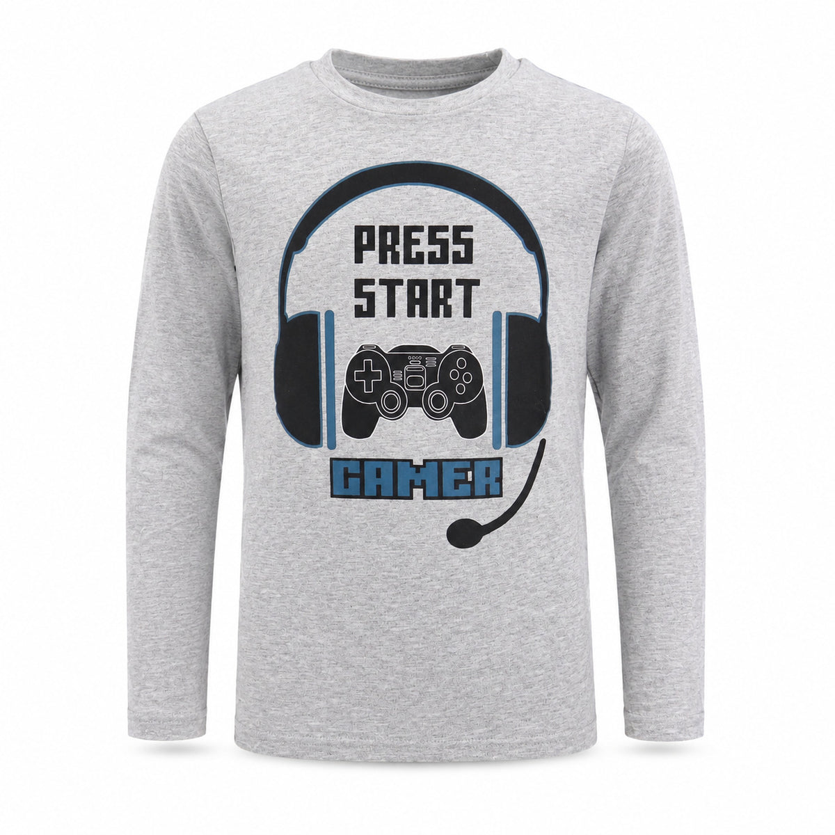 Print-Shirt Fashion UK Gamer Spieler Kinder Jungen langarm Shirt Langarmshirt Gr. 116 -152