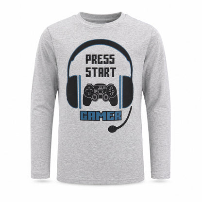 Print-Shirt Fashion UK Gamer Spieler Kinder Jungen langarm Shirt Langarmshirt Gr. 116 -152