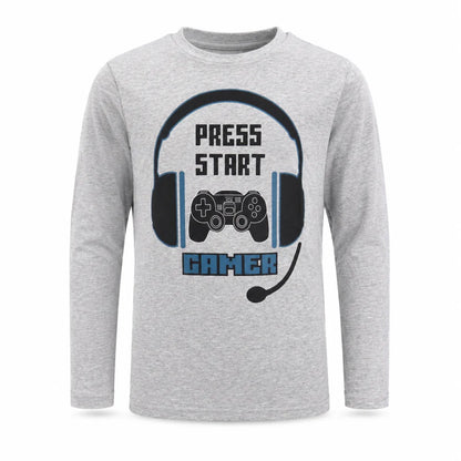 Print-Shirt Fashion UK Gamer Spieler Kinder Jungen langarm Shirt Langarmshirt Gr. 116 -152 - WS-Trend.de